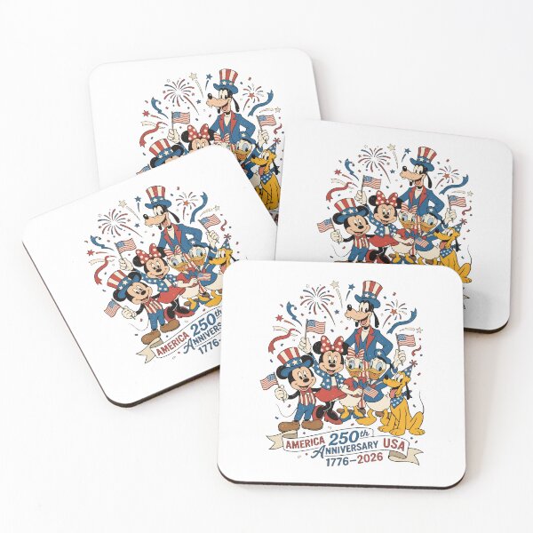 Item preview, America 250 Anniversary USA 1776–2026 Patriotic Cartoon Characters Celebration designed and sold by jinajinawoodood.