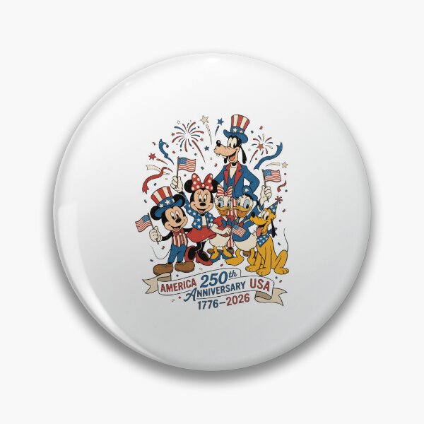 Item preview, America 250 Anniversary USA 1776–2026 Patriotic Cartoon Characters Celebration designed and sold by jinajinawoodood.