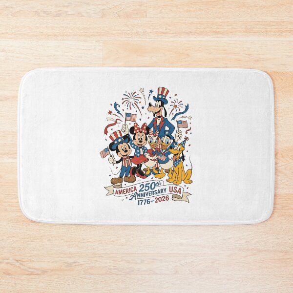 Item preview, America 250 Anniversary USA 1776–2026 Patriotic Cartoon Characters Celebration designed and sold by jinajinawoodood.
