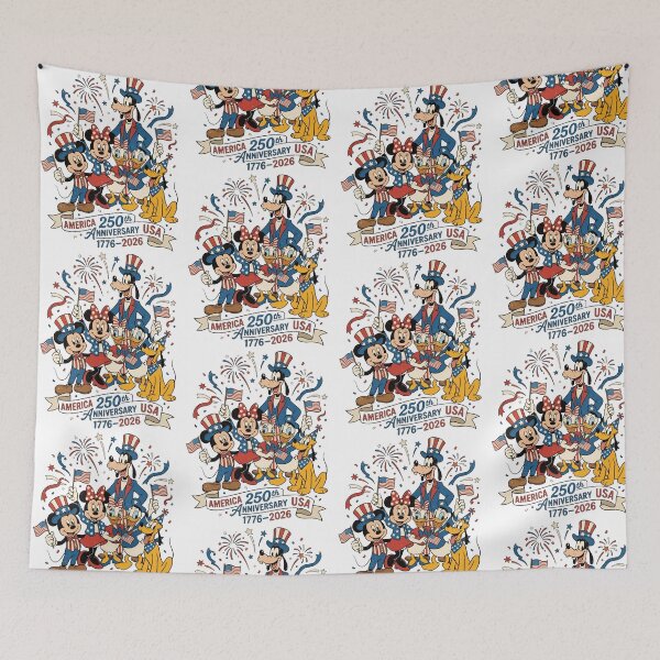 Item preview, America 250 Anniversary USA 1776–2026 Patriotic Cartoon Characters Celebration designed and sold by jinajinawoodood.