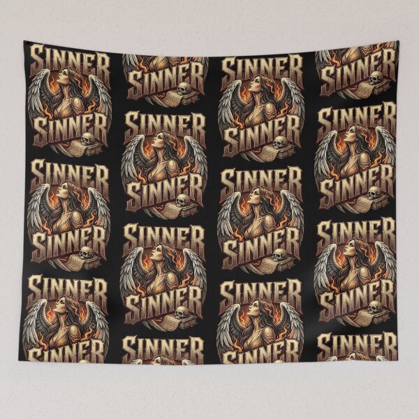 Item preview, Sinner Sinner Fallen Angel Gothic Dark Fantasy designed and sold by jinajinawoodood.