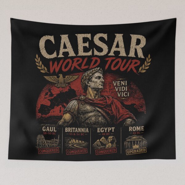 Item preview, Caesar World Tour Roman Empire Parody designed and sold by Retr0Tshirts.