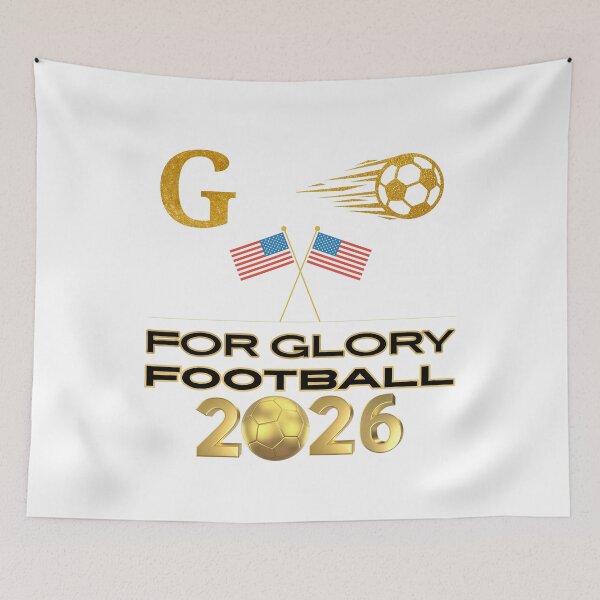 Item preview, For Glory Football 2026 USA Gold Soccer Fan Design American Flag Sports Tournament Shirt designed and sold by Art IN Pack.