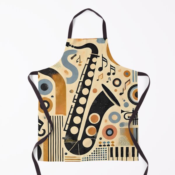 Item preview, Mid Century Modern Jazz Saxophone Minimalist Art designed and sold by Lee Hiller Designs.