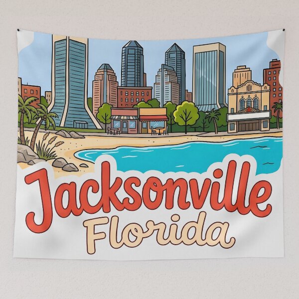 Item preview, Jacksonville Florida Skyline designed and sold by HowToCanadian.