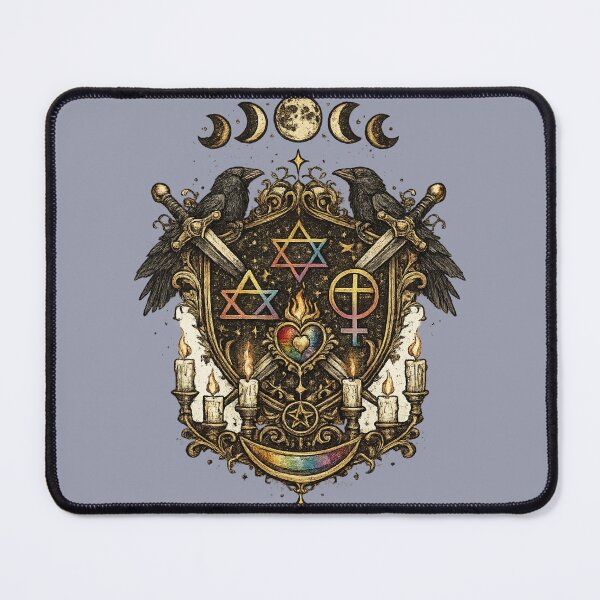Item preview, Occult Pride Crest Sticker | Gothic LGBTQ+ Symbolic Heraldry | Dark Academia Rainbow Emblem designed and sold by WrenAndCipher.