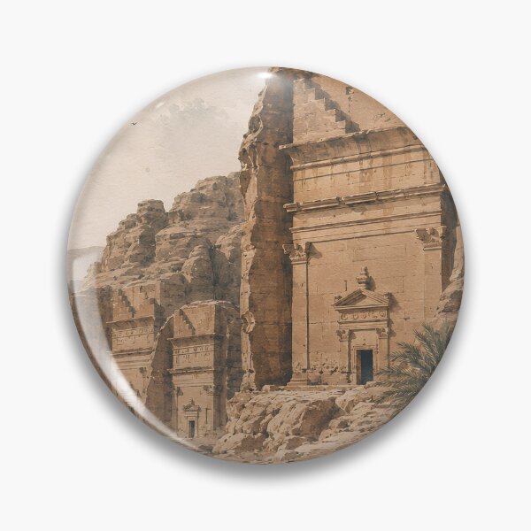 Item preview, AlUla Heritage Watercolor Desert Landscape designed and sold by 1/2 Stickers.