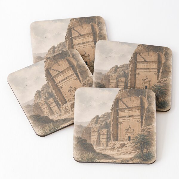 Item preview, AlUla Heritage Watercolor Desert Landscape designed and sold by 1/2 Stickers.