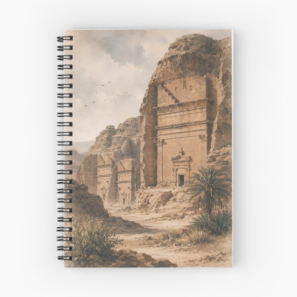 Item preview, AlUla Heritage Watercolor Desert Landscape designed and sold by 1/2 Stickers.