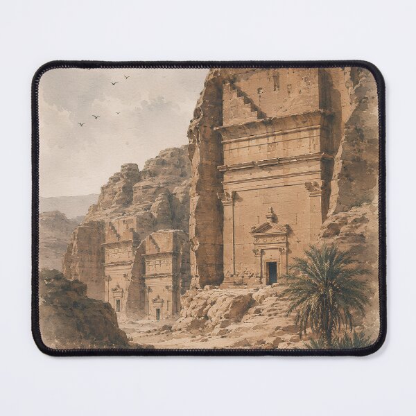 Item preview, AlUla Heritage Watercolor Desert Landscape designed and sold by 1/2 Stickers.