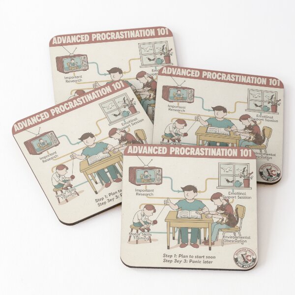 Item preview, Advanced Procrastination 101 Retro Poster designed and sold by PictorialWhimsy.