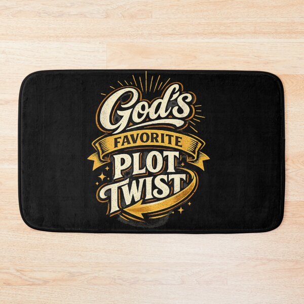Item preview, Gods Favorite Plot Twist Retro Typography Christian Faith Quote Aesthetic Design designed and sold by YubitaLeLe.