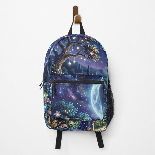 Item preview, Celestial moon garden with glowing flowers and constellations designed and sold by Bandey one.