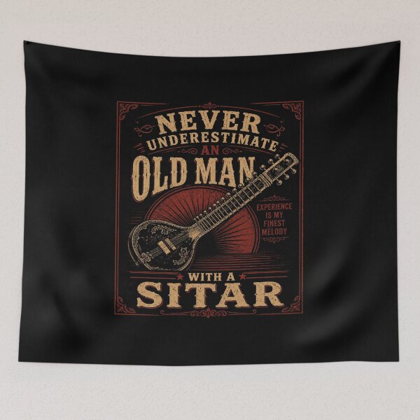 Item preview, Never Underestimate An Old Man With A Sitar | Vintage Concert Poster Edition designed and sold by AMICO77.