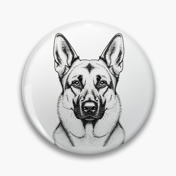 Item preview, German Shepperd dog in dots on white designed and sold by TerenceLacey.