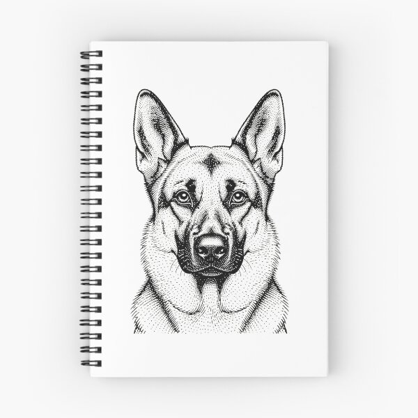 Item preview, German Shepperd dog in dots on white designed and sold by TerenceLacey.