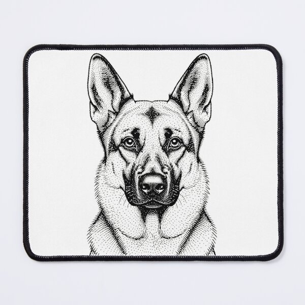 Item preview, German Shepperd dog in dots on white designed and sold by TerenceLacey.