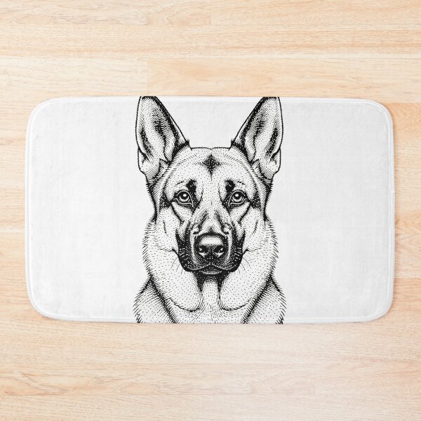 Item preview, German Shepperd dog in dots on white designed and sold by TerenceLacey.