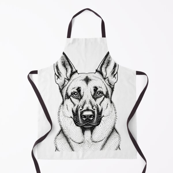 Item preview, German Shepperd dog in dots on white designed and sold by TerenceLacey.