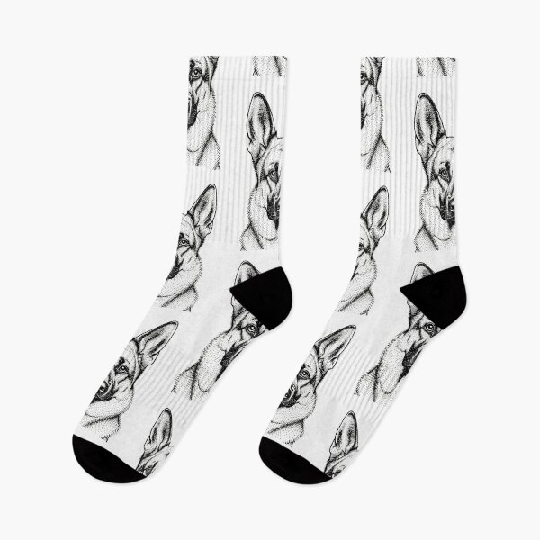 Item preview, German Shepperd dog in dots on white designed and sold by TerenceLacey.