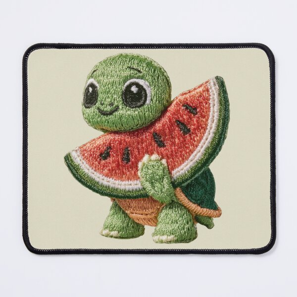 Item preview, Cute Turtle Watermelon Embroidery Patch designed and sold by MegaNovaArt.