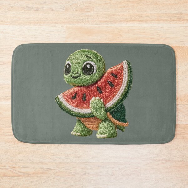 Item preview, Cute Turtle Watermelon Embroidery Patch designed and sold by MegaNovaArt.