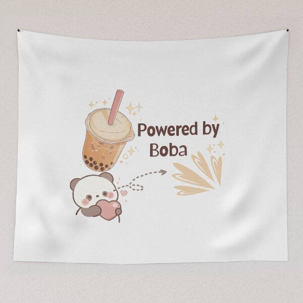 Item preview, Powered by Boba – Cute Bubble Tea Panda Kawaii Design designed and sold by ravenRM.
