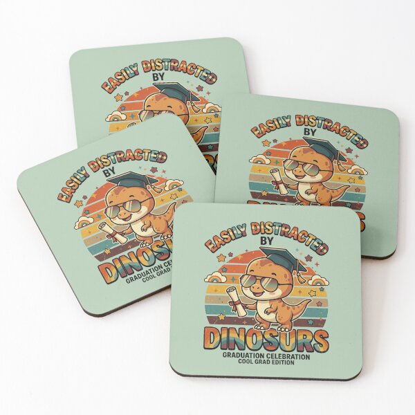 Item preview, Easily Distracted By Dinosaurs Funny Kids Graduation Gift Proud Dinosaur Lover Graduate designed and sold by Im-Ara.