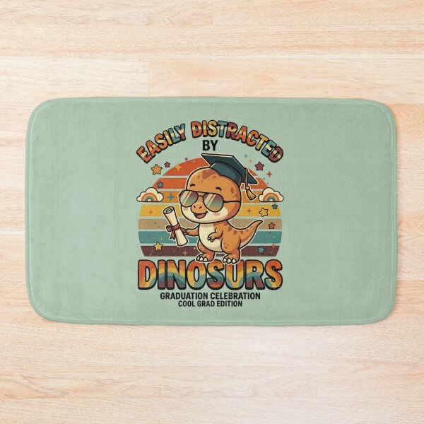 Item preview, Easily Distracted By Dinosaurs Funny Kids Graduation Gift Proud Dinosaur Lover Graduate designed and sold by Im-Ara.