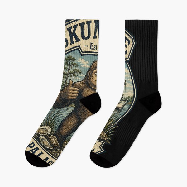 Item preview, Vintage Skunk Ape Est 1818 Apalachicola Florida Bigfoot Cryptid Retro Art designed and sold by YubitaLeLe.