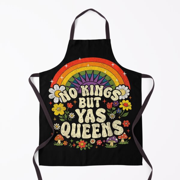Item preview, No Kings But Yas Queens Retro Rainbow Floral Feminist Pride Design designed and sold by YubitaLeLe.