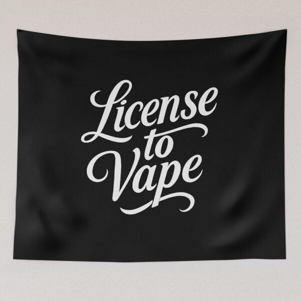 Item preview, License to Vape – Tattoo Style Lettering designed and sold by House of Taste Designs.