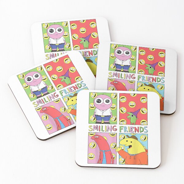Item preview, Smiling Friends Smiley Face Character Collage designed and sold by Plonkylar.