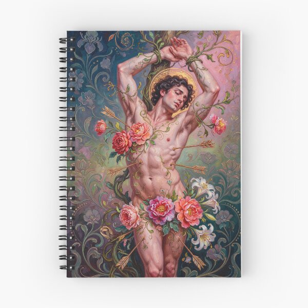 Item preview, Erotic Saint Sebastian Bound in Flowers designed and sold by ZhivanCrimson.