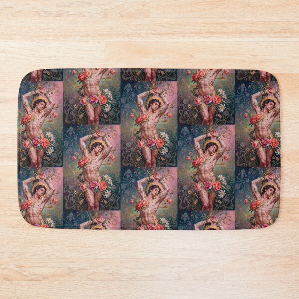 Item preview, Erotic Saint Sebastian Bound in Flowers designed and sold by ZhivanCrimson.