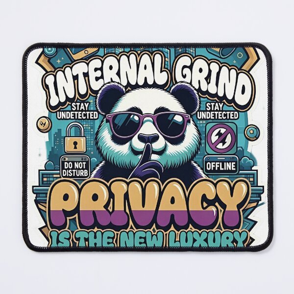 Item preview, Privacy Is The New Luxury - Internal Grind Panda Streetwear designed and sold by RajaArtDesign.
