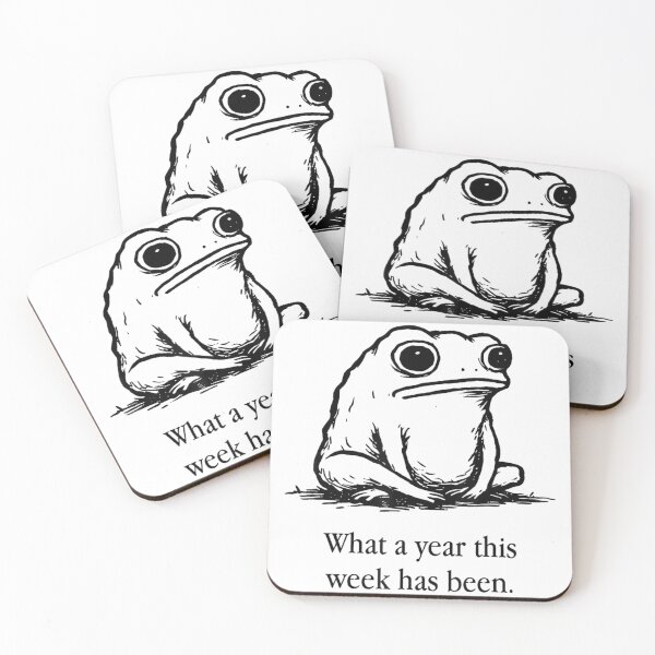 Item preview, What A Year This Week Has Been Funny Tired Toad Meme designed and sold by YubitaLeLe.