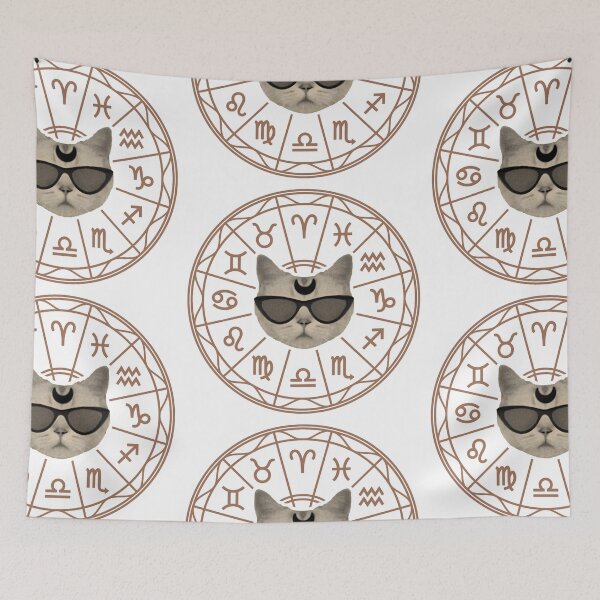 Item preview, Cool Cosmic Cat Zodiac Wheel designed and sold by Blupunk.