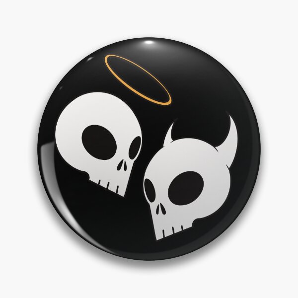 Item preview, Angel and devil skulls designed and sold by AngelPainter.