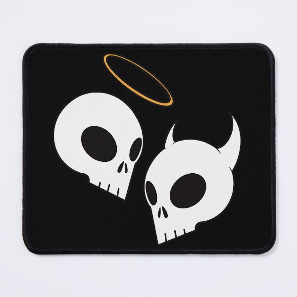 Item preview, Angel and devil skulls designed and sold by AngelPainter.