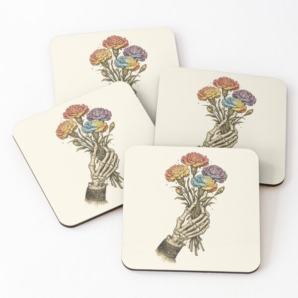Item preview, Skeleton Hand Flower Pride Sticker | Gothic Rainbow Floral Art | Dark Academia LGBTQ+ Design designed and sold by WrenAndCipher.