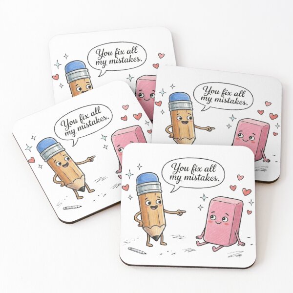 Item preview, Pencil Eraser Cute Characters Stationary Couple Relationship Friends Teacher Love School Cartoon Comic Book Rubber Work designed and sold by SamiraArts.
