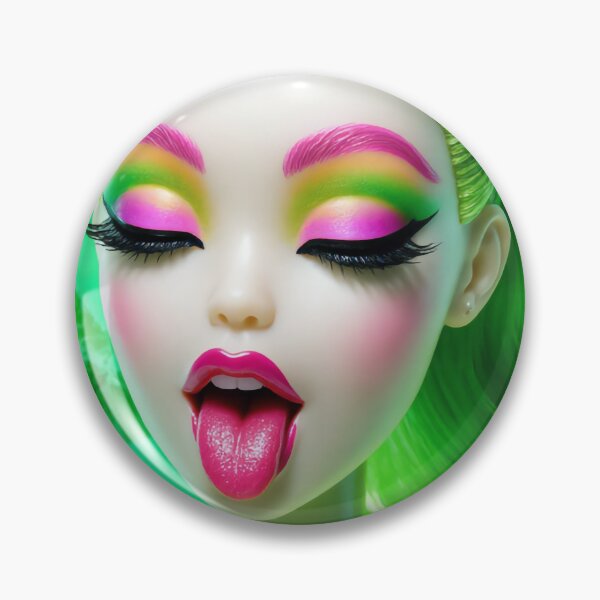 Item preview, Neon Green Melting Slime Doll Pop Art designed and sold by y2kponyclub.