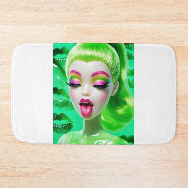 Item preview, Neon Green Melting Slime Doll Pop Art designed and sold by y2kponyclub.