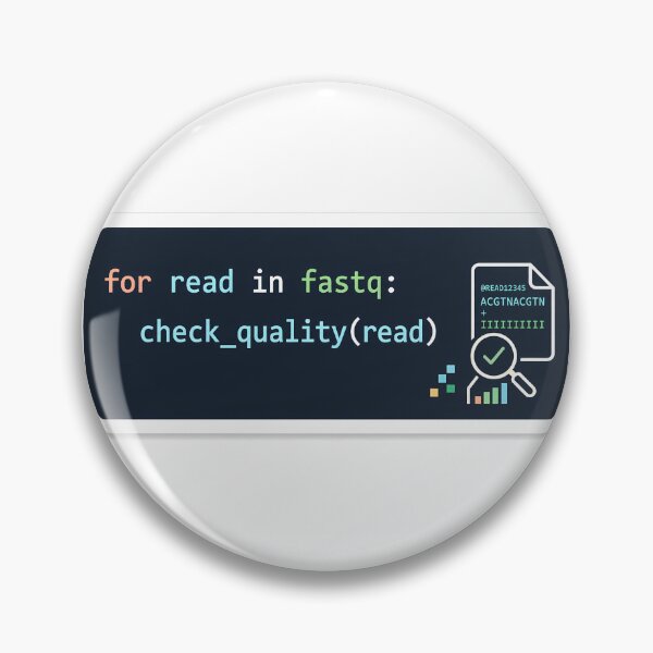 Item preview, For Read In Fastq Check Quality Sticker designed and sold by HypatiaLab.