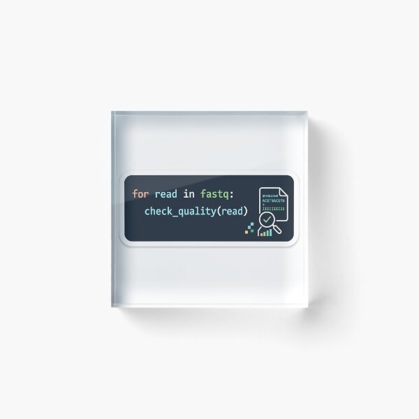 Item preview, For Read In Fastq Check Quality Sticker designed and sold by HypatiaLab.