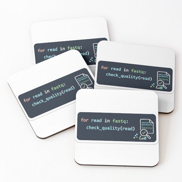 Item preview, For Read In Fastq Check Quality Sticker designed and sold by HypatiaLab.