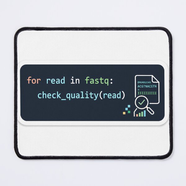 Item preview, For Read In Fastq Check Quality Sticker designed and sold by HypatiaLab.