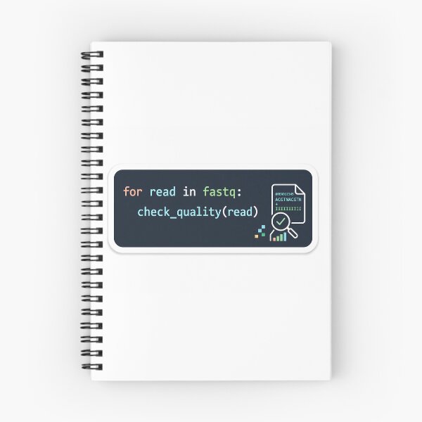 Item preview, For Read In Fastq Check Quality Sticker designed and sold by HypatiaLab.