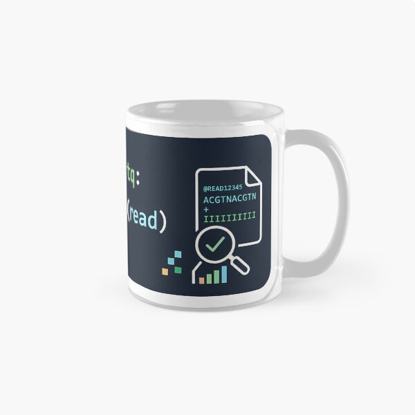 Item preview, For Read In Fastq Check Quality Sticker designed and sold by HypatiaLab.